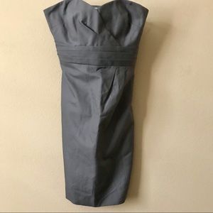 J CREW Gray Strapless Dress